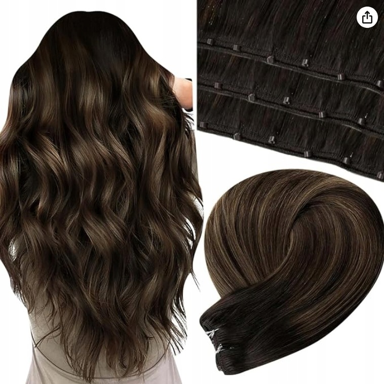Laavoo Přírodní Vlasy Remy Micro Tresa Ombre #2/8/2 45 CM 50 G