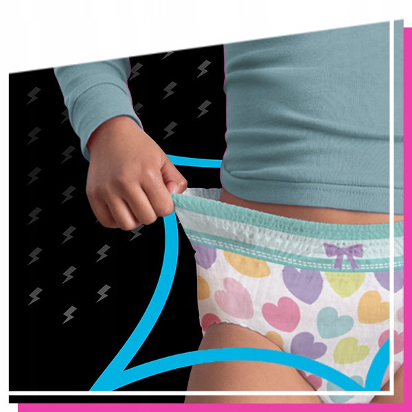 Pieluchomajtki Pampers Pants Ninjamas Rozmiar 8 54 szt. Linia Pampers Pants