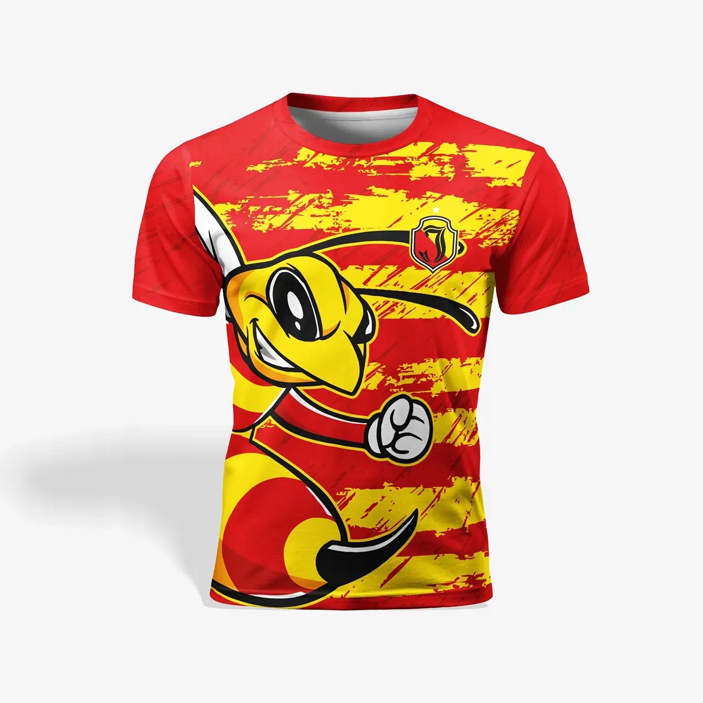 Koszulka dziecięca z pszczółką rozmiar 128 Jagiellonia Białystok dla fana