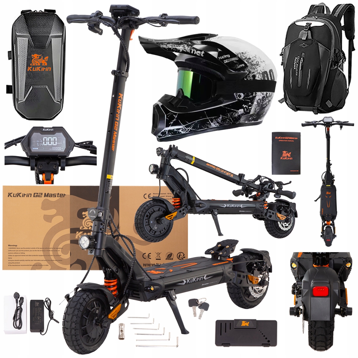 Kukirin G2 Master elektrické vozidlo 2000W 52V 20.8AH 70KM 60KM/H +Dárek