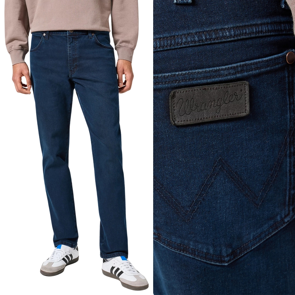 Wrangler River regular tapered Indigo Noir tmavé džíny W32 L32