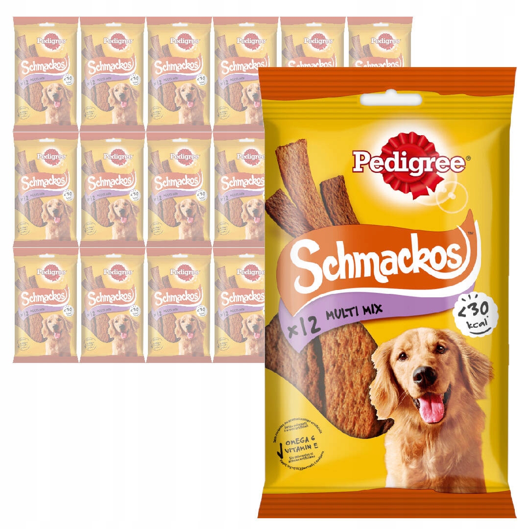 Levně Pedigree Schmackos Multi MIX 18x86g Psí Pamlsek Ve Čtyřech Příchutích
