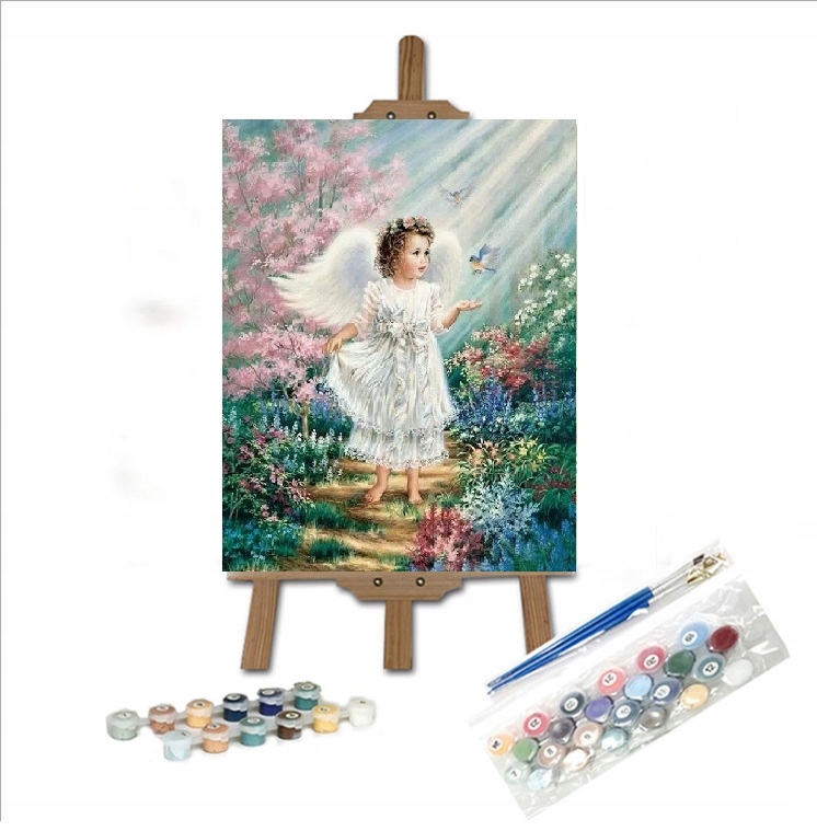 Obraz Malowanie Po Numerach - Aniołek z RAMĄ 40x50 PIAST + BLEJTRAM EAN (GTIN) 5903887826839