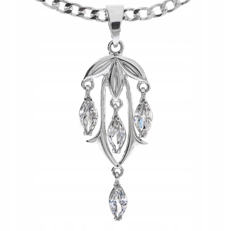 Stříbrný Přívěsek Se Zirkony Ryzost 925
