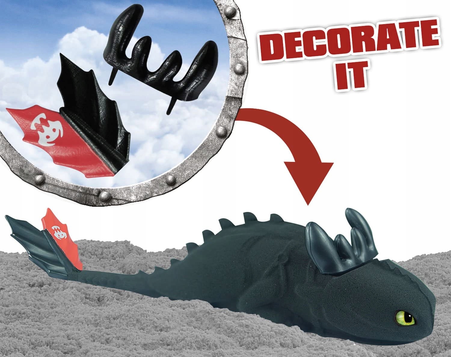 CRAZE 54292 Zestaw Smoki DRAGONS piasek kinetyczny Materiał karton piasek kinetyczny plastik