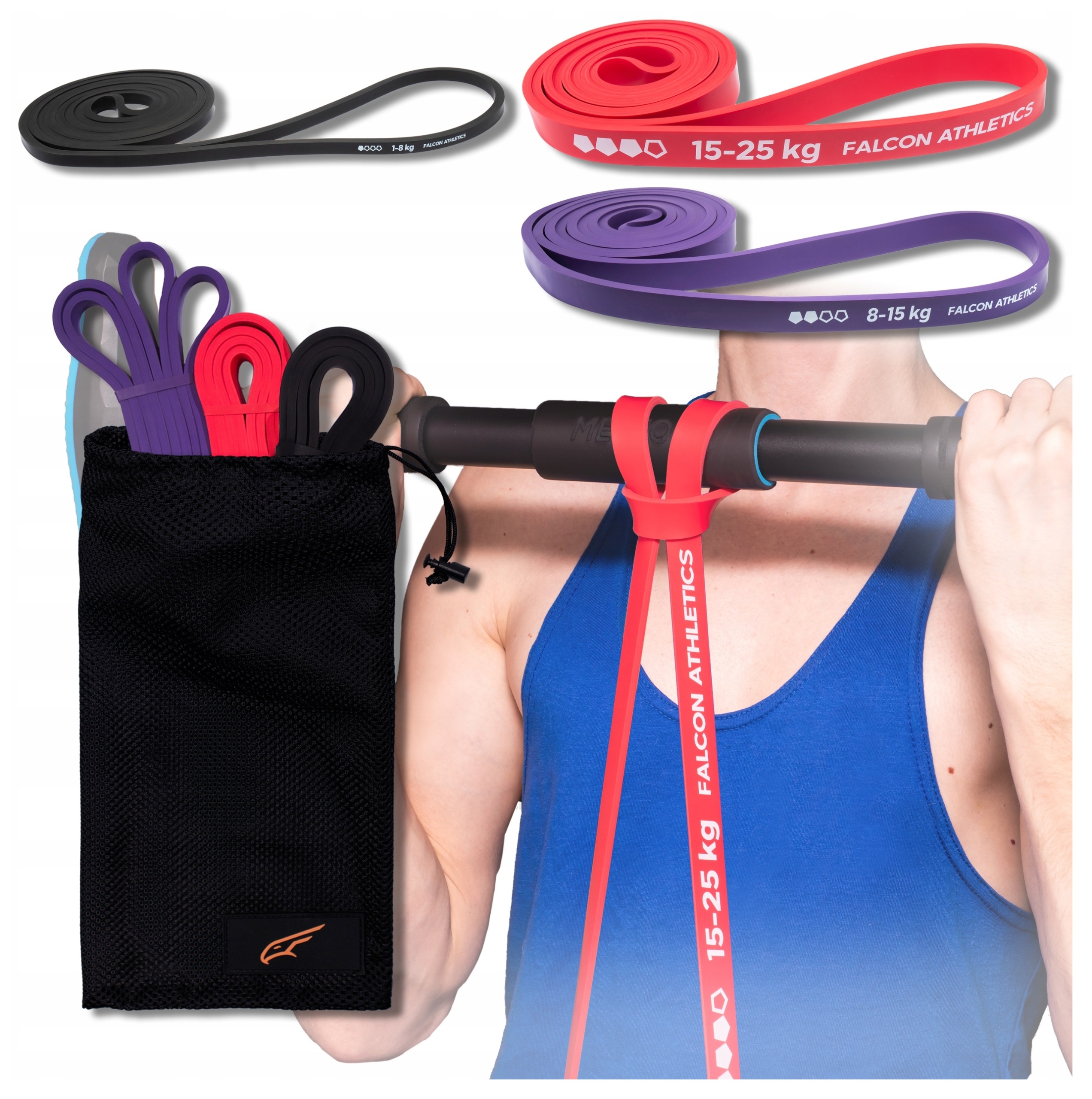 3 Odporové gumy pro cvičení protahování posilovny sáček dárek