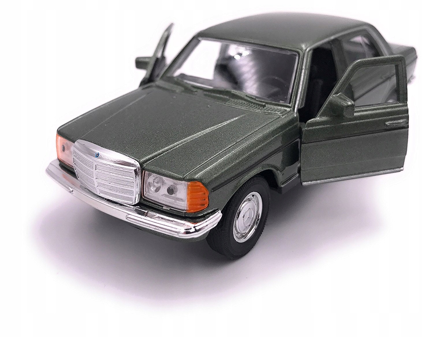 KK Scale Modellauto Mercedes 230E W123 1975 Hellgrün Metallic