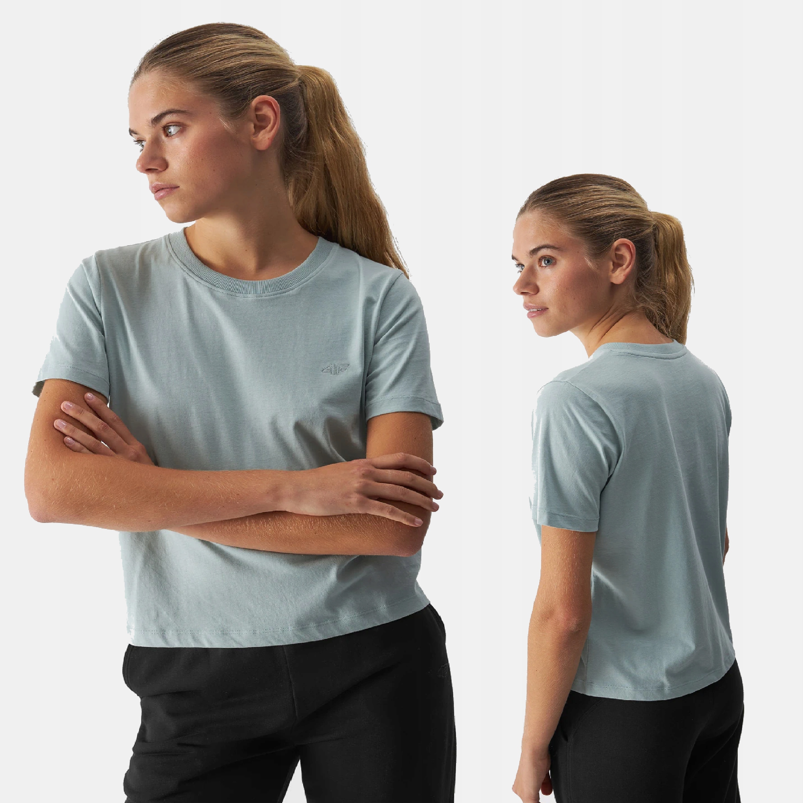 T-SHIRT DAMSKI 4F L KOSZULKA GŁADKA BASIC TTSHF1650 AW24