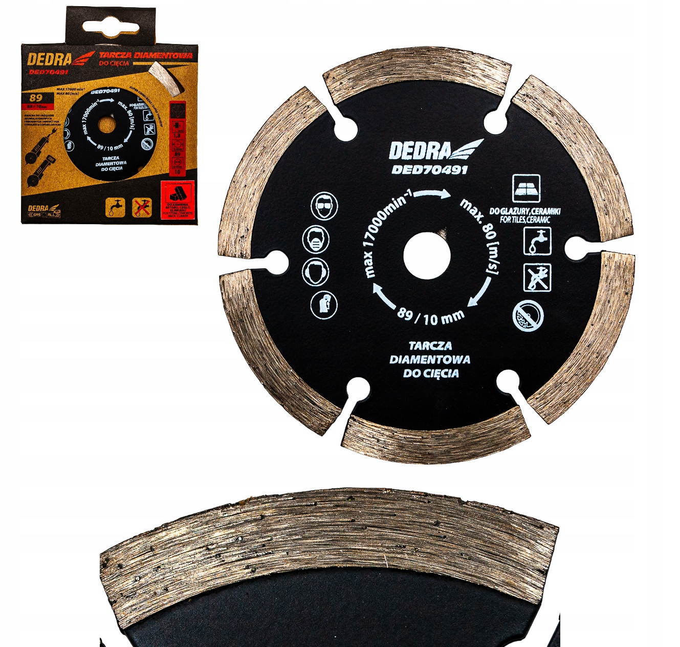 

Dedra DED70491 Tarcza diamentowa ceramika 89/10 mm