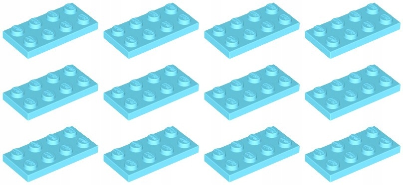 

Lego 3020 Płytka 2x4 lazurowa śr Nowa (15g) 12 szt