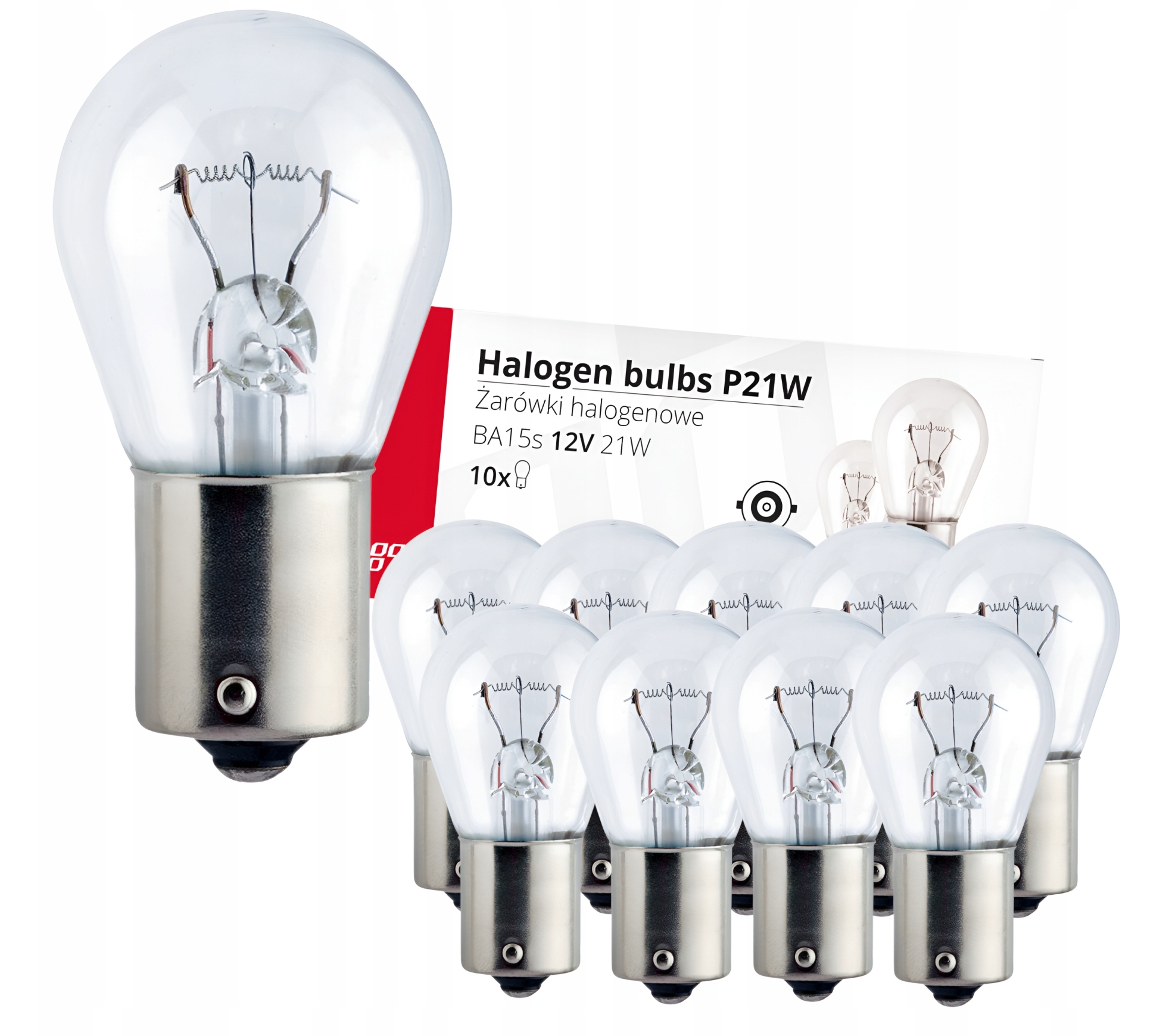 Żarówki Halogenowe P21W BA15S 12V E8 Halogen 10SZT