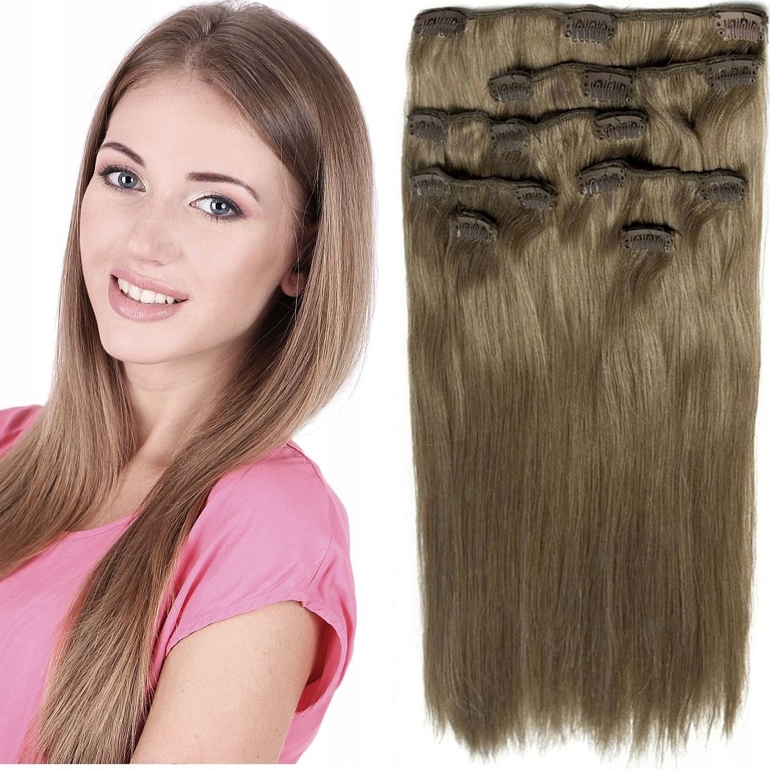 Příčesek Do Vlasů Přírodní 40 CM 115 G Clip-in 8 Pásků přírodní blond 12