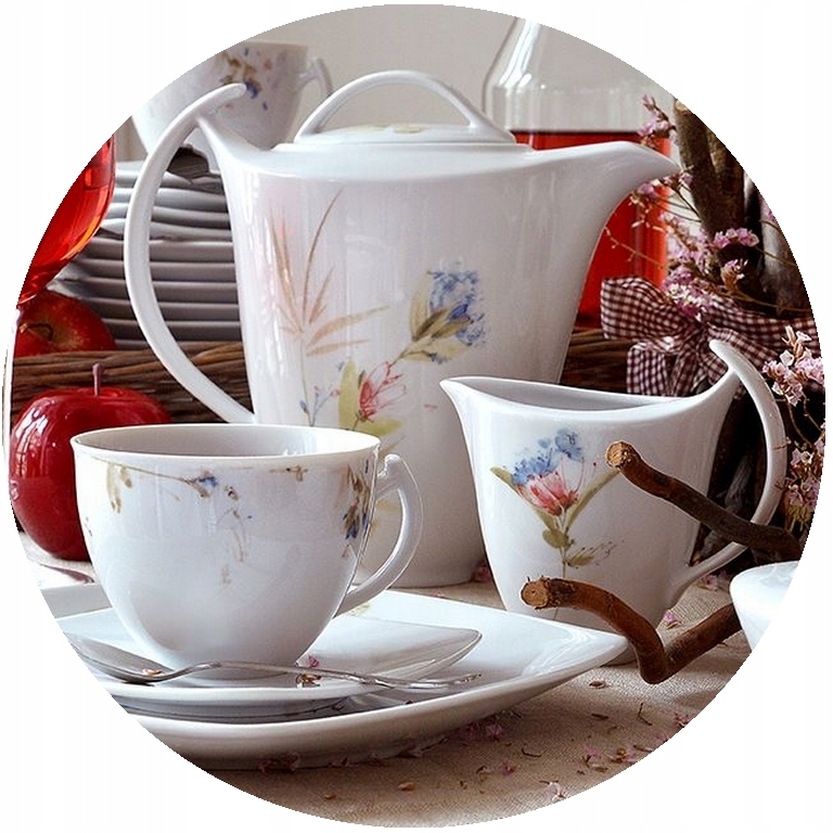 

G860 Serwis Kawowy 6/12 Akcent Chodzież Porcelana