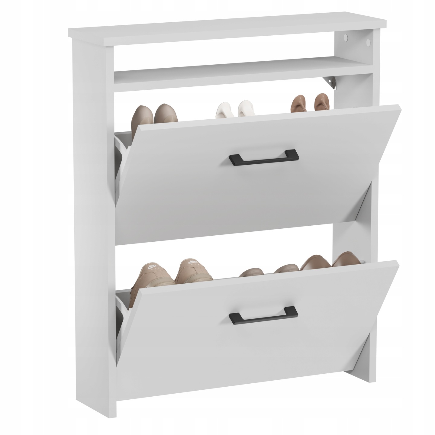 Botník bílá Mat, kompaktní rozměry, do předsíně s policí 70 cm