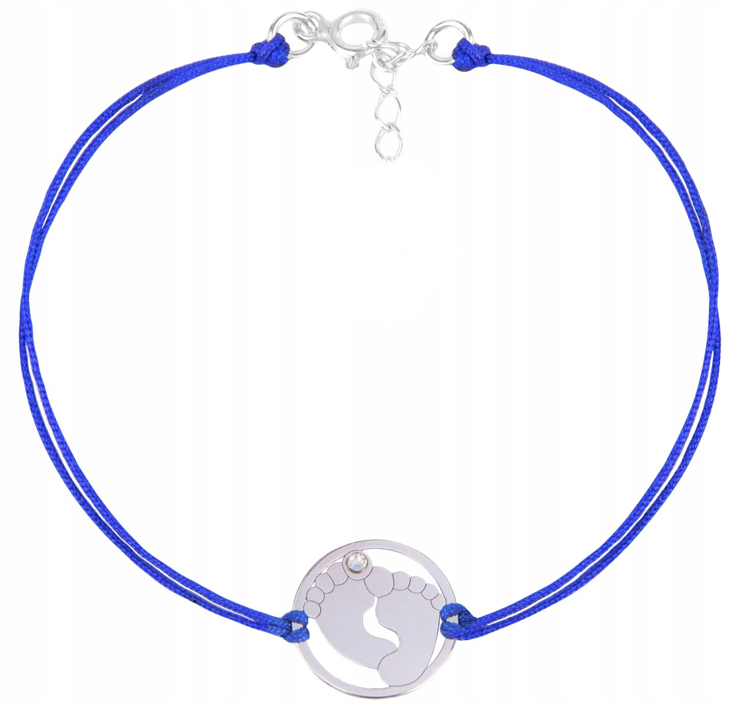 Šňůrkový náramek na nohu Stříbro Gravírování