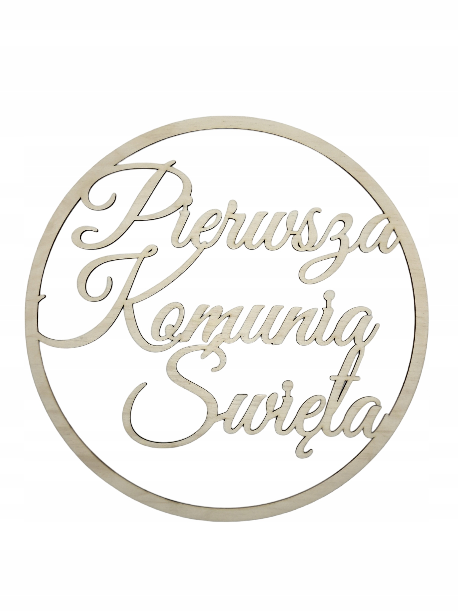 

Drewniane Koło 35 cm Pierwsza Komunia Święta