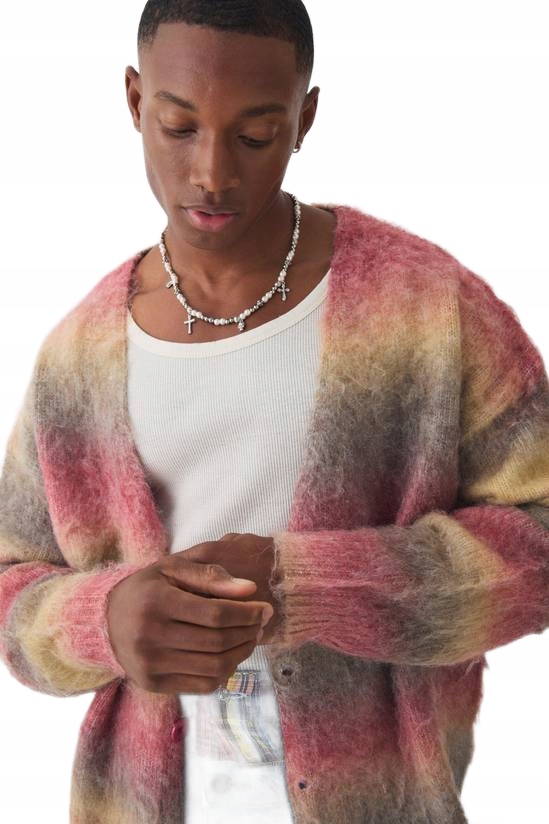 Boohooman Pánský Melírovaný Svetr Přes Hlavu, Velikost Z3A