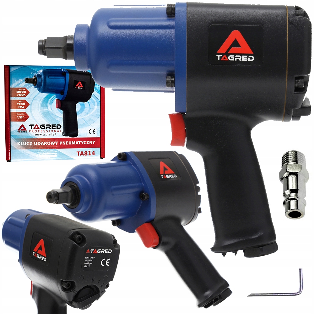 Pneumatický rázový uťahovák 1/2", 1700Nm, Tagred TA814