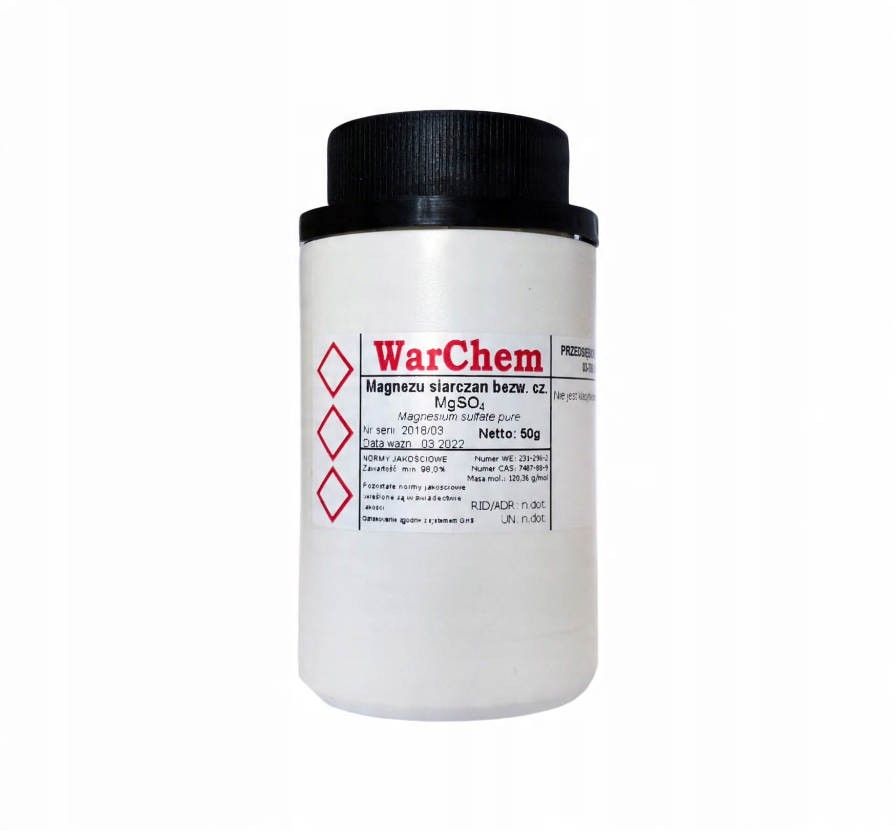 

Siarczan Magnezu bezwodny 50g Warchem [47153]