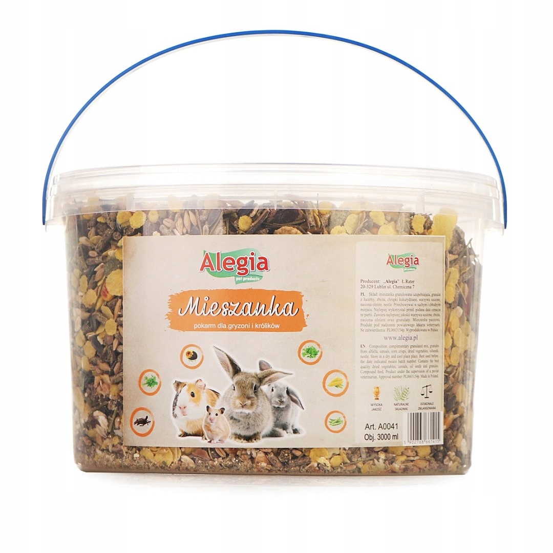 Alegia – směs krmivo pro hlodavce a králíky 3000 ml