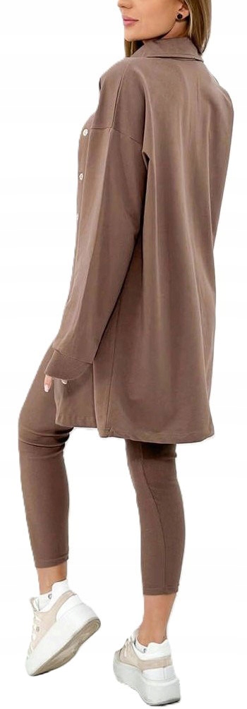 DERSOWY KOMPLET DRES 3w1 = KOSZULA + TOP PRĄŻEK + LEGGINSY PRĄŻKOWANE M