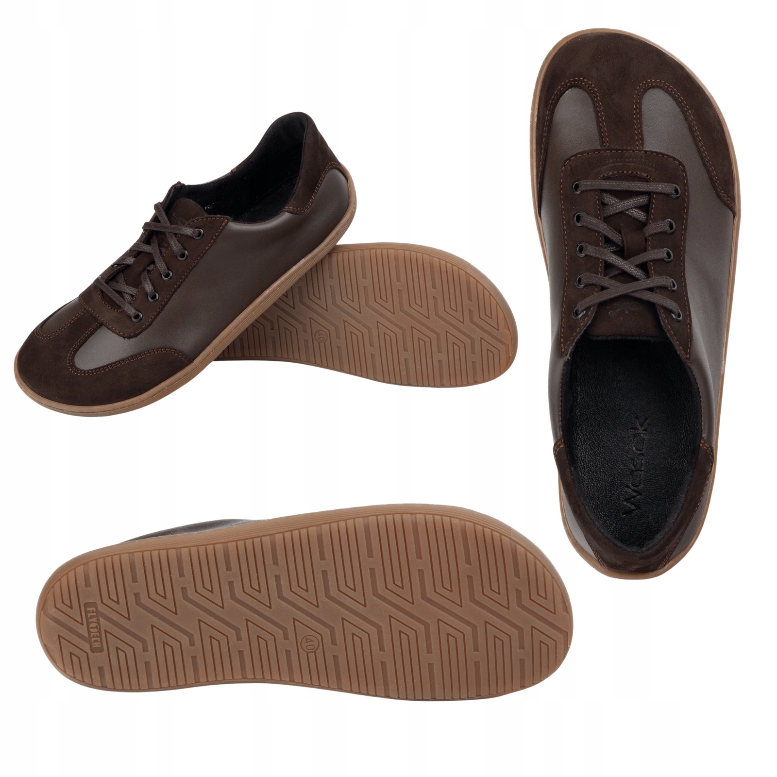Buty barefoot minimalistyczne skórzane Wasak 0744W brązowe 37