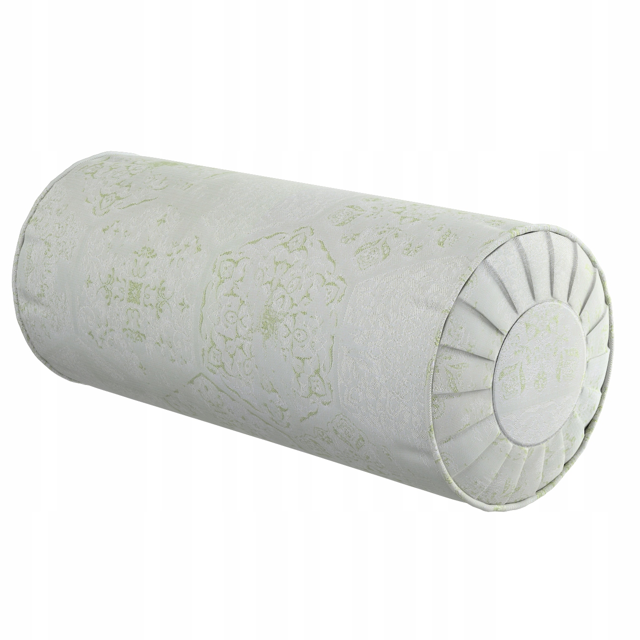 Polštář váleček s záložkami Ø20 x 50 cm zelený