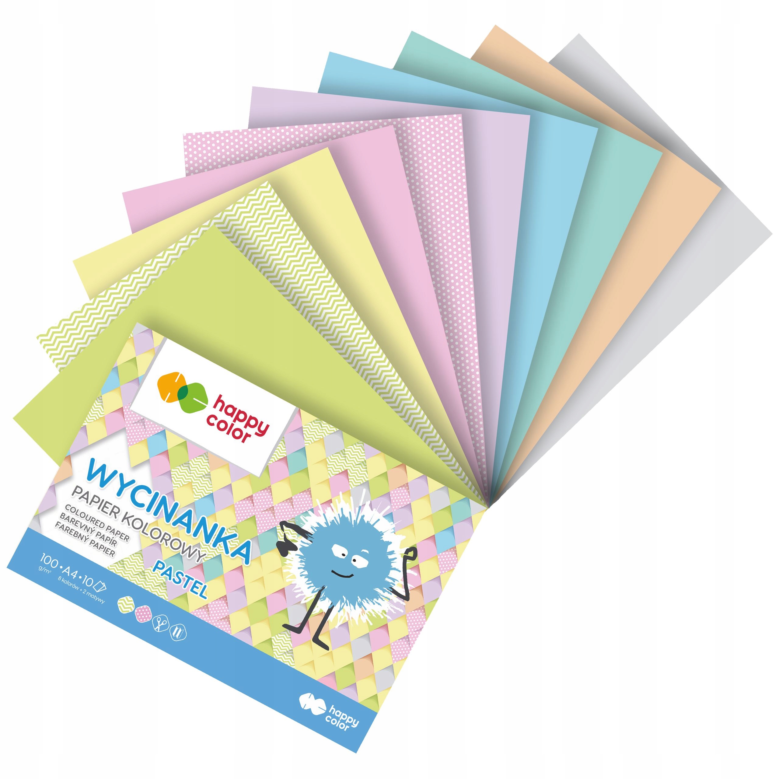BLOK WYCINANKA HAPPY COLOR A4/10K PAPIER PASTELOWY Marka Happy Color