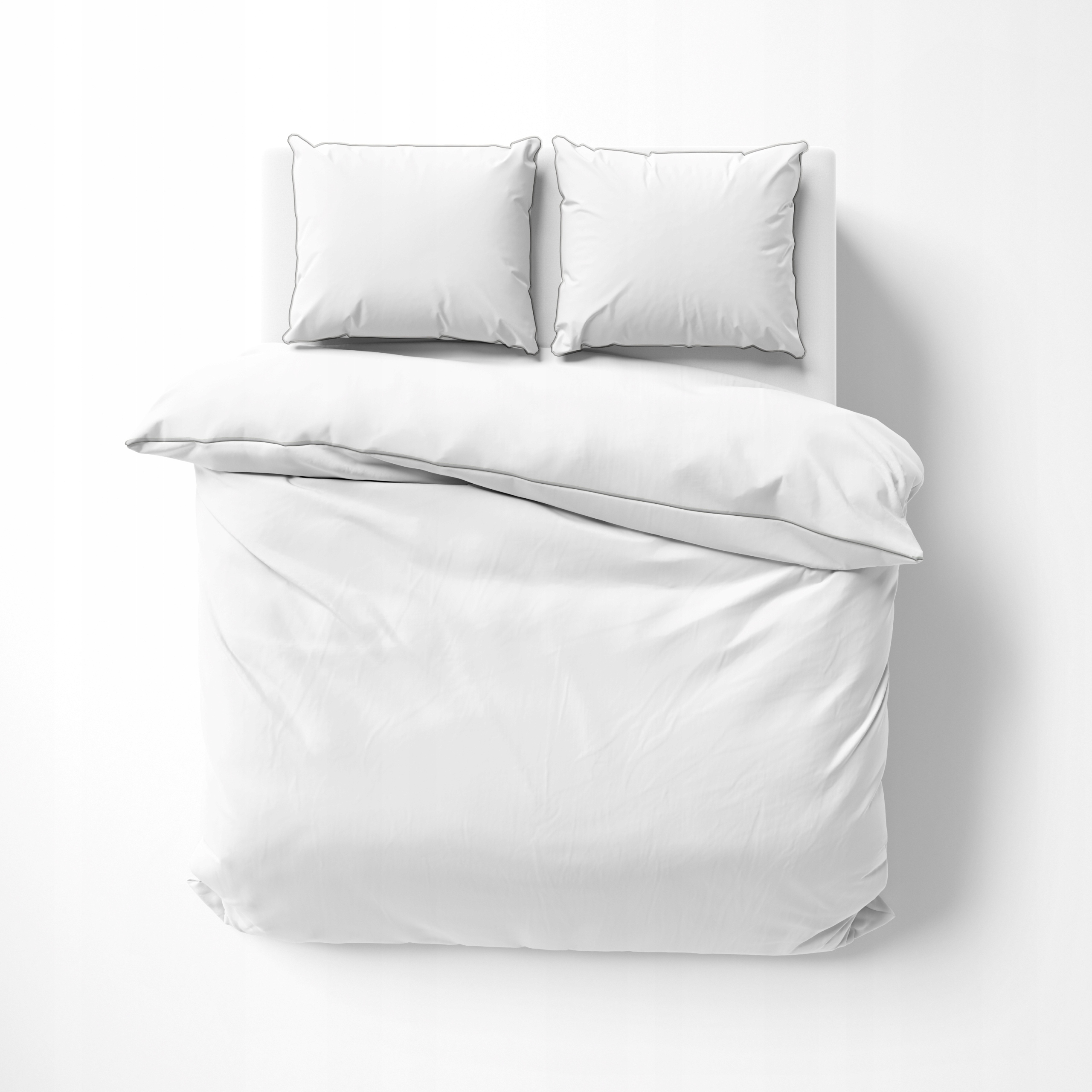 Povlečení Pure Makosatina bavlněné s lemováním 160x200 Bílá Bílá