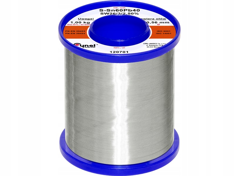 Cín Na Spájkovanie S Tavidlom Spoiwo 1000G 0,56MM 1kg