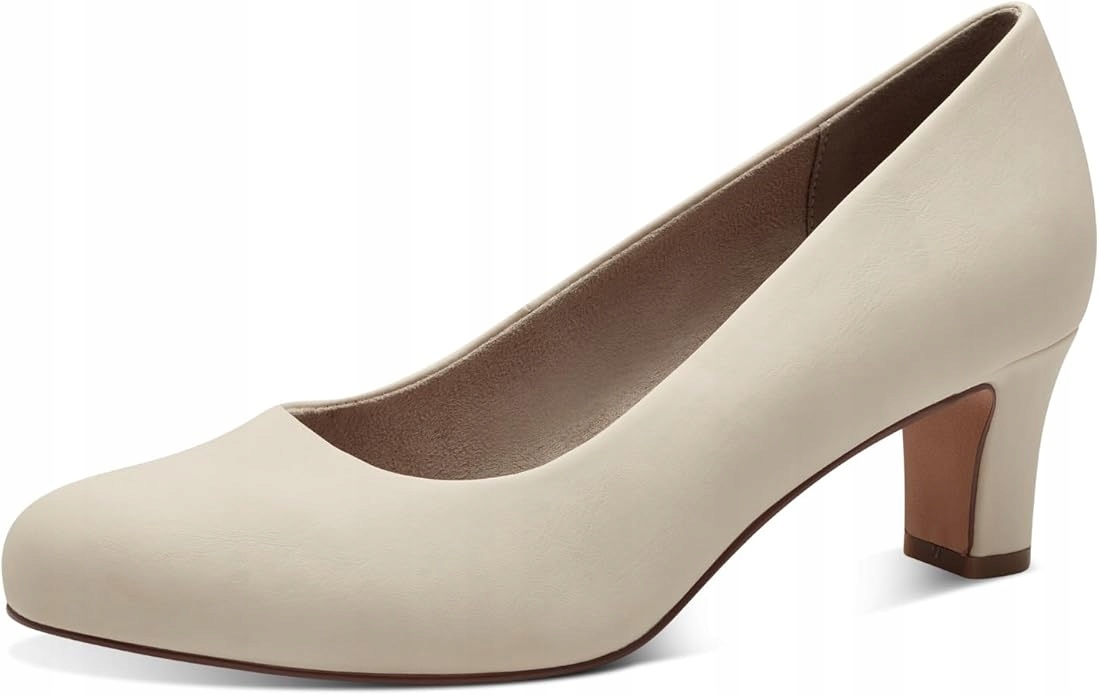 Jana Béžové Lodičky Na Podpatku Hladké Komfortní 37 J_a