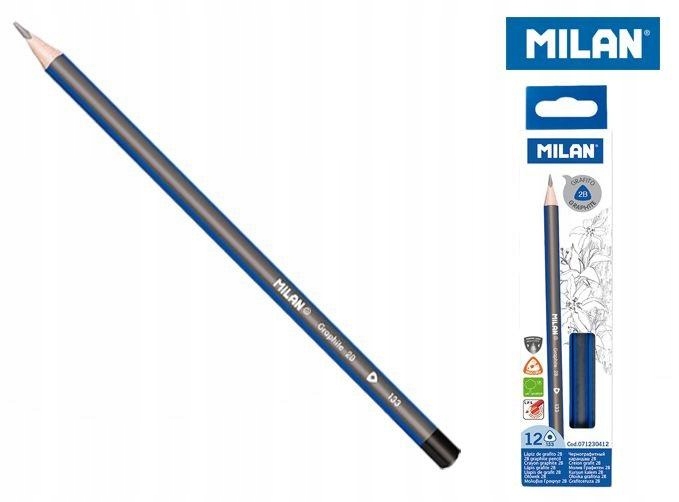 OŁÓWEK TRÓJKĄTNY 2B (12SZT) MILAN