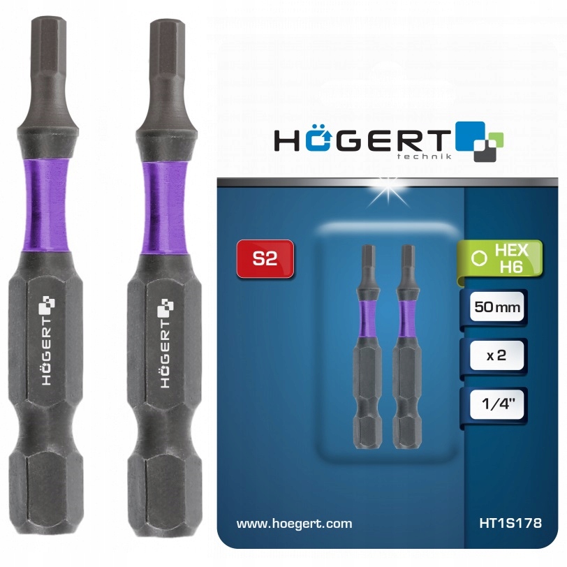 

Hogert Końcówka do wkrętarki Imbus 6 mm Udarowa 2x