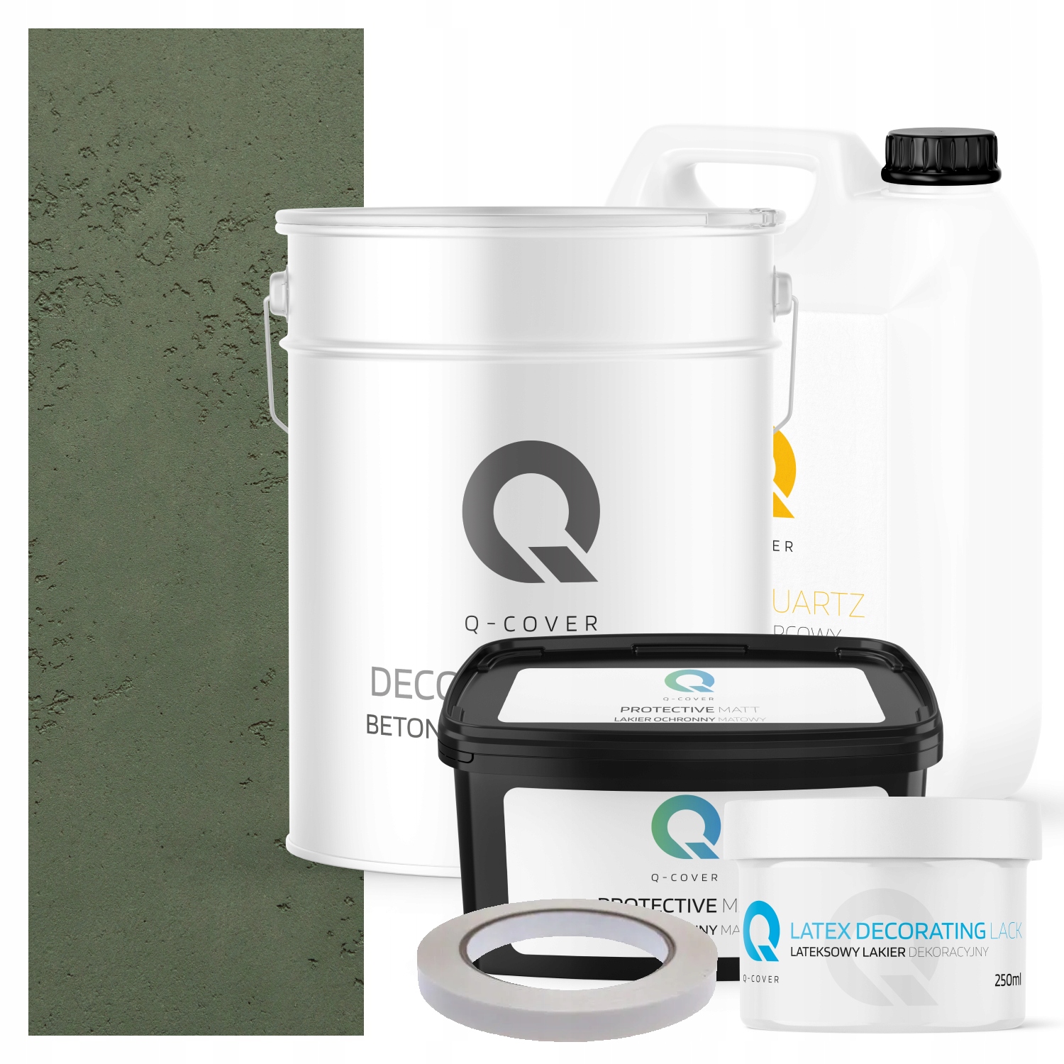 Architektonický Betón Vonkajší Zelený Tmavý F466 19 kg 10 m2