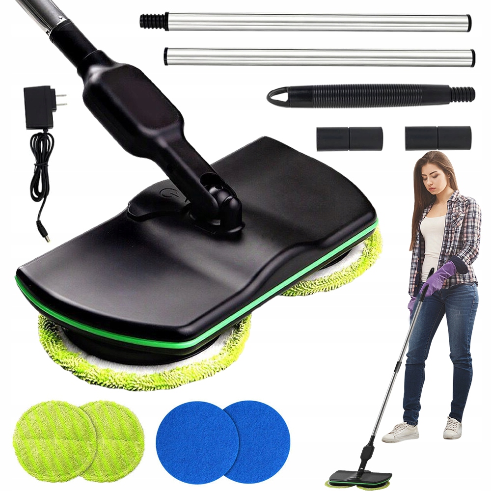 Levně Bezdrátový Elektrický Podlahový Mop, Drtič A Leštička, Vysavač
