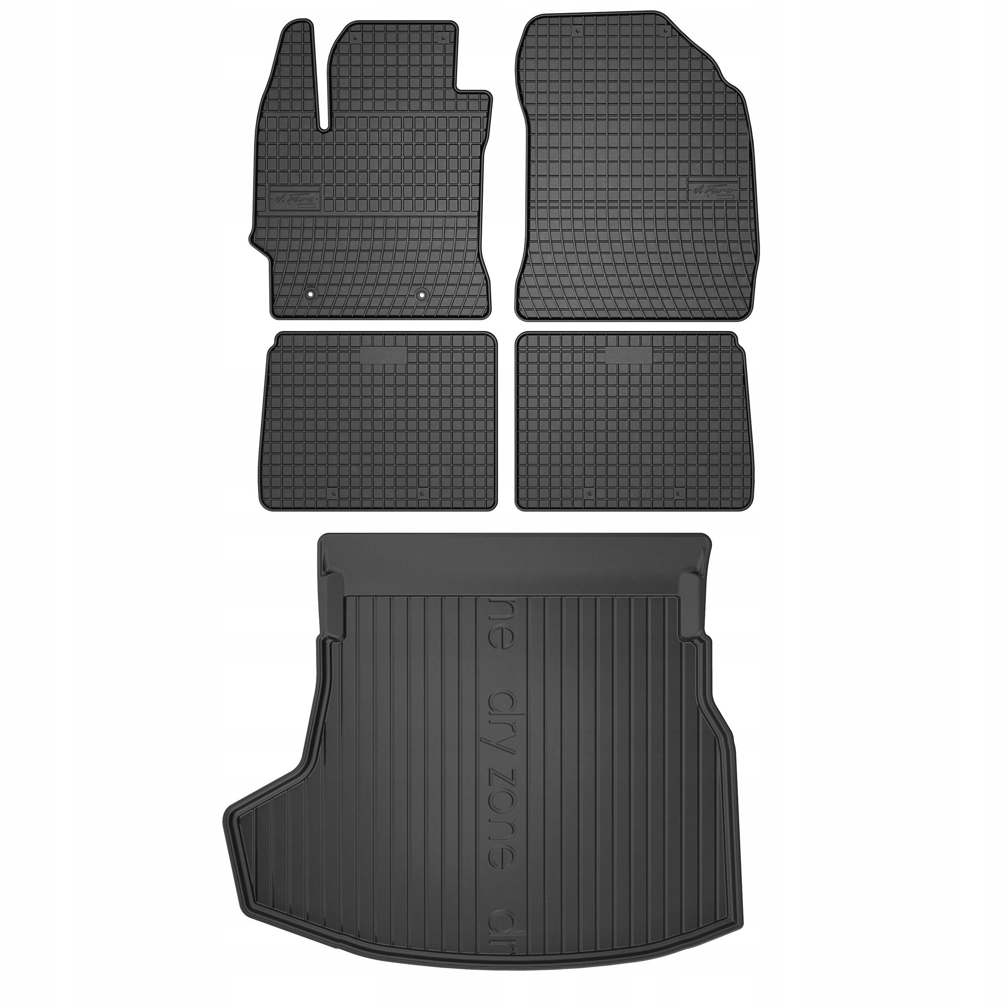 Gumové rohože a rohož do batožinového priestoru pre Toyota Corolla XI 2013-2019