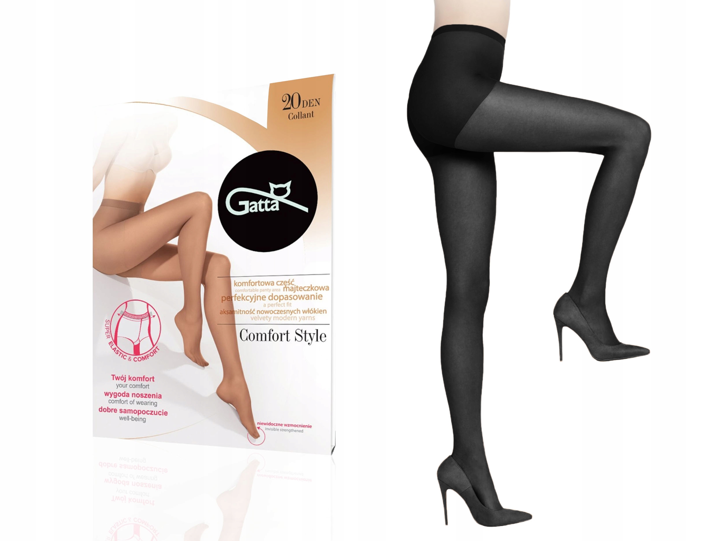 

Rajstopy Gatta Comfort Style, 20 den, nero, 5-XL