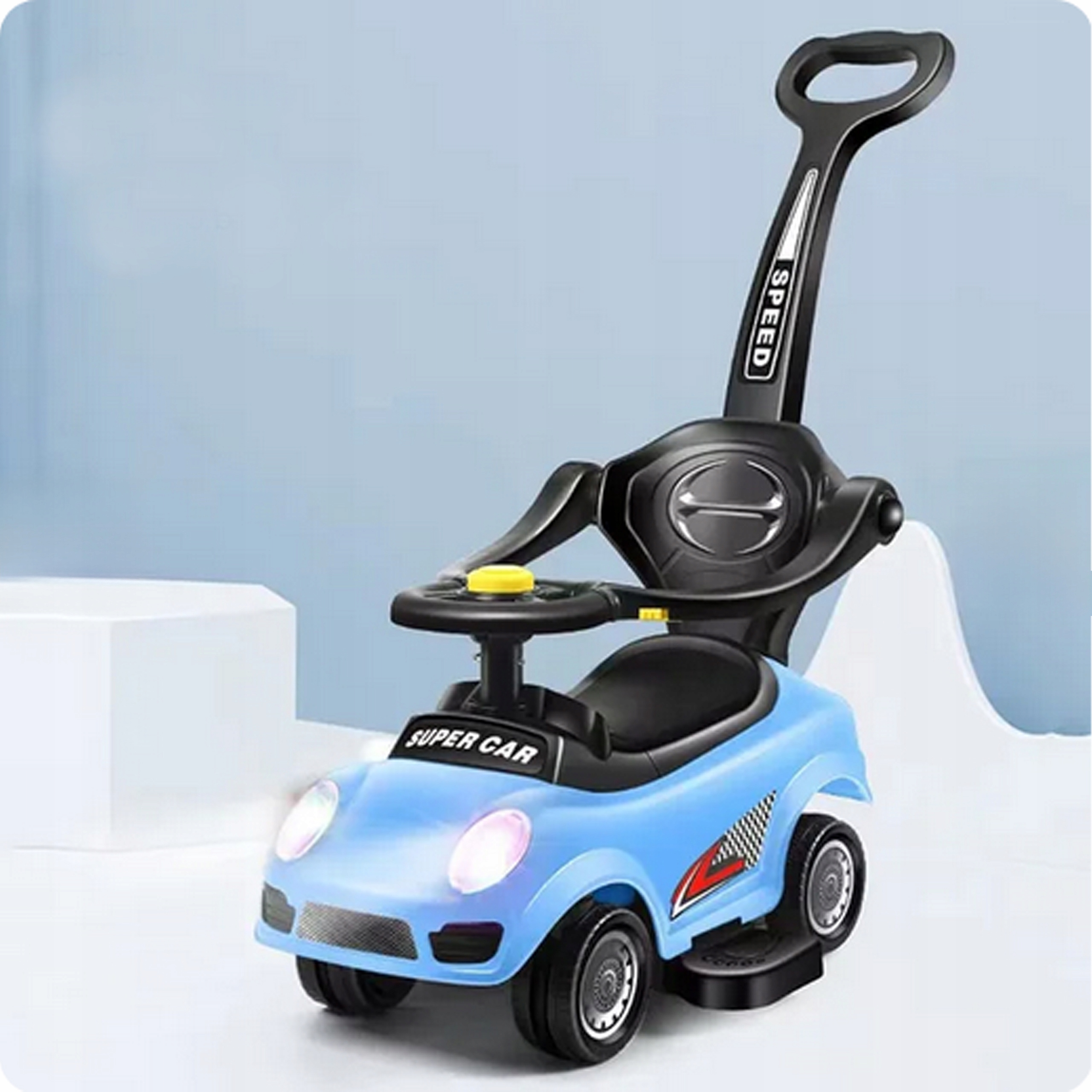 JEŹDZIK PCHACZ CHODZIK 3w1 AUTKO DUŻY SAMOCHODZIK AUTO LED Z DZWIĘKIEM Kod producenta 5906301400400