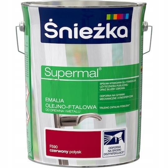 Śnieżka Emalia Olejno-ftalowa 5l Czerwony F590