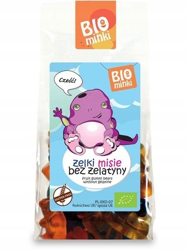 Levně 4 x Biominki Želé Bonbony (medvídci) bez želatiny bezlepkové 100 g