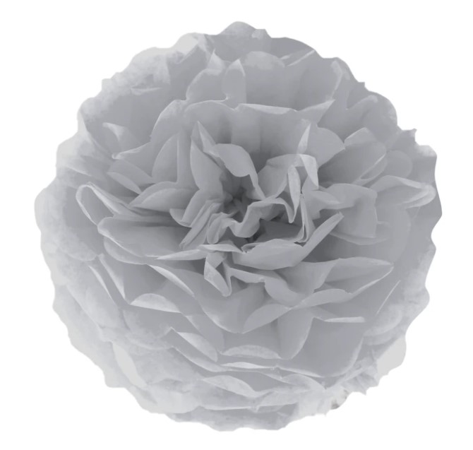 

Kula srebrny dekoracyjny Pompon bibułowy 15cm