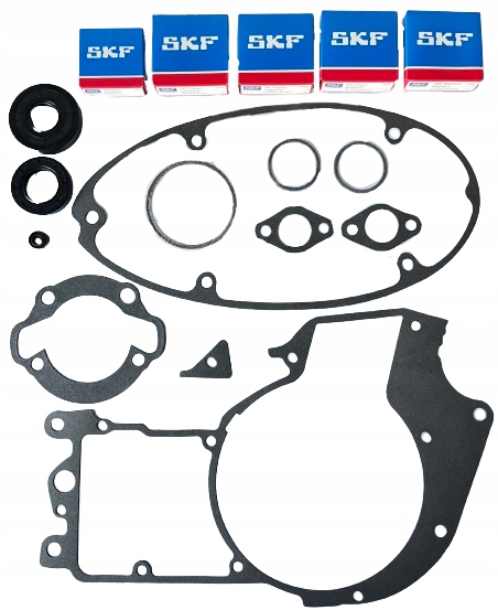 Nová Sada Ložisk Skf Těsnění Těsnění Jawa 250 Typ 353 Kyvacka