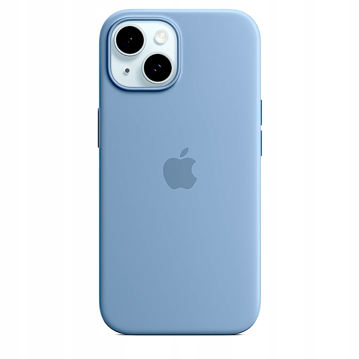Silikonové pouzdro pro iPhone 15 Zimní světle modrá Kryt Pouzdro Zadní Kryt Modrá