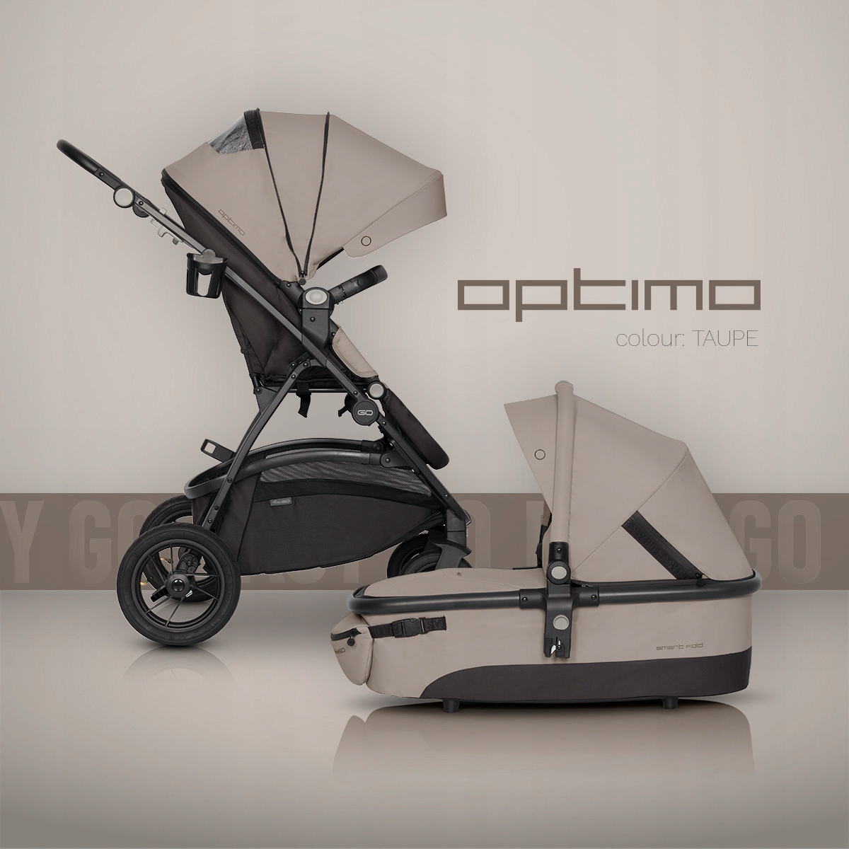 Gondola za voziček EASY GO Optimo Taupe + VREČKA Širina izdelka 34 cm