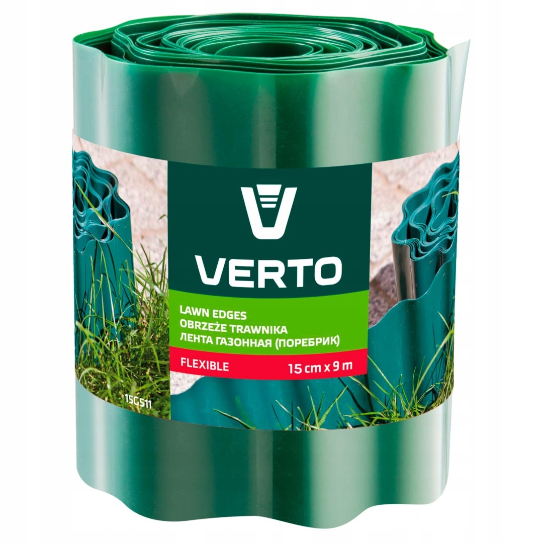 

Obrzeże do traw. 15 cm x 9 m, zielone Verto 15G511