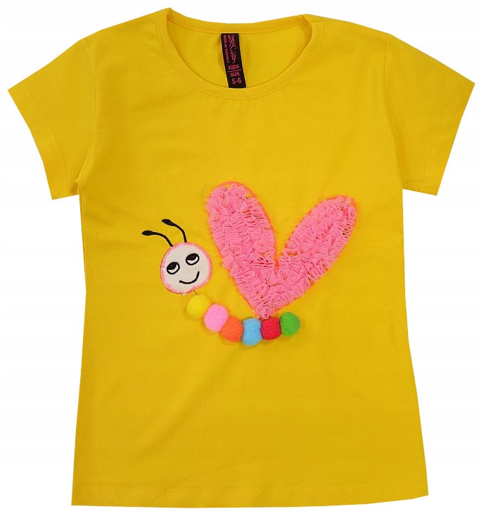 

Bluzka T-shirt Żółty gąsieniczka 7/8 H208H