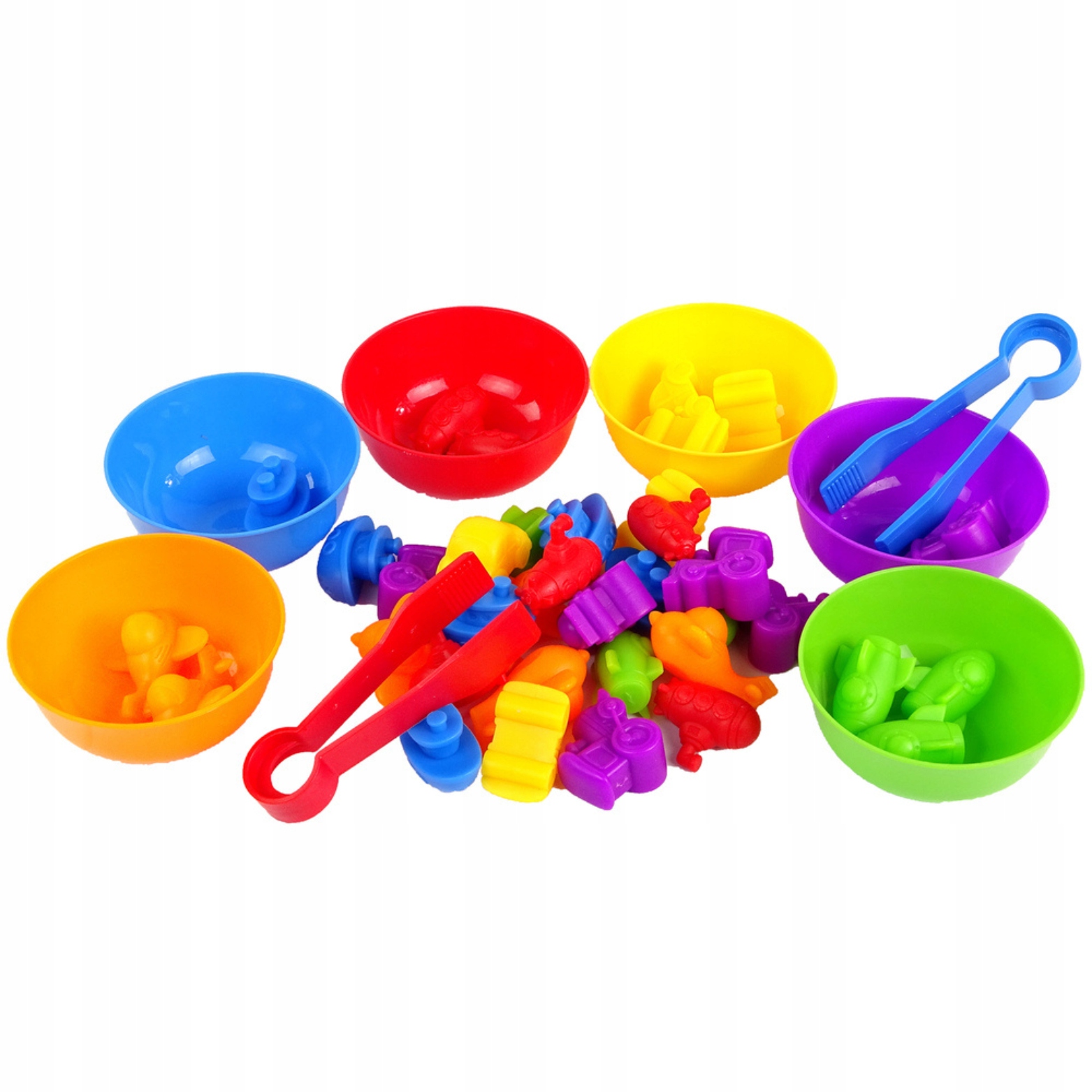 ZESTAW XXL DO NAUKI LICZENIA KOLORÓW CHWYTANIA MONTESSORI LOGIKA GRA SORTER Marka inna