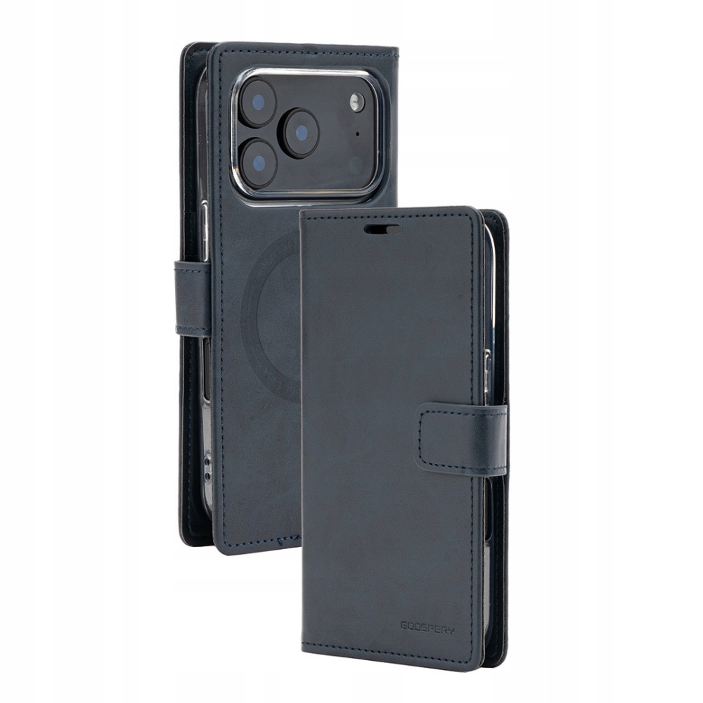 Etui Mercury BlueMoon Diary MagSafe do iPhone 17 Pro 18 Pro granatowy