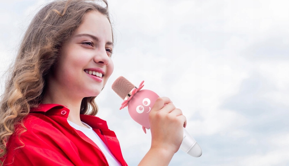 Mikrofon z głośnikiem FOREVER AMS-200 Różowy Marka Forever