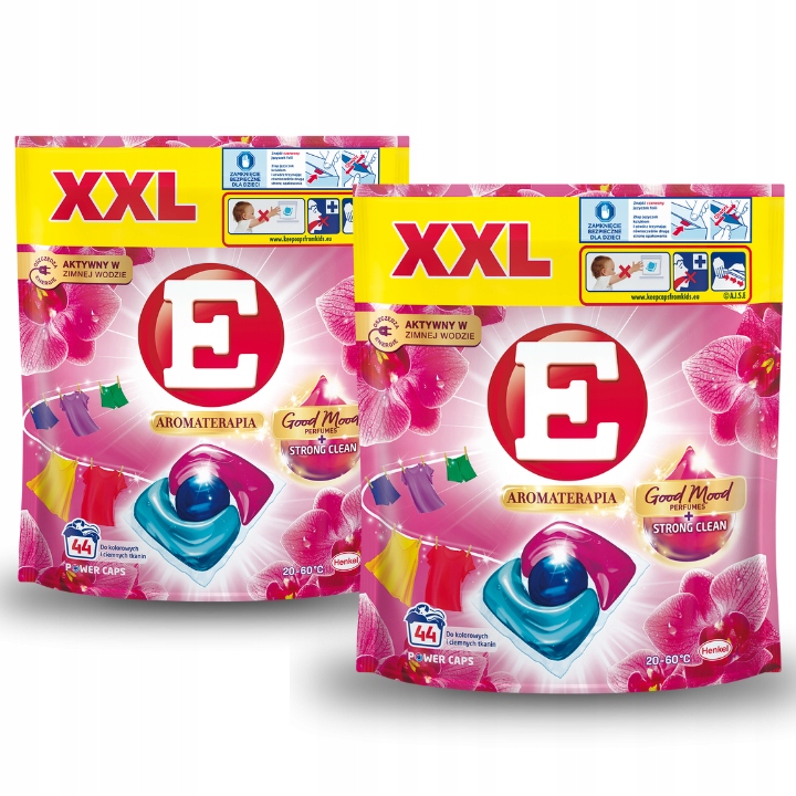 Levně E Power Caps Kapsle na praní barvy a tmavých Orchidej XXL 44 pr x2